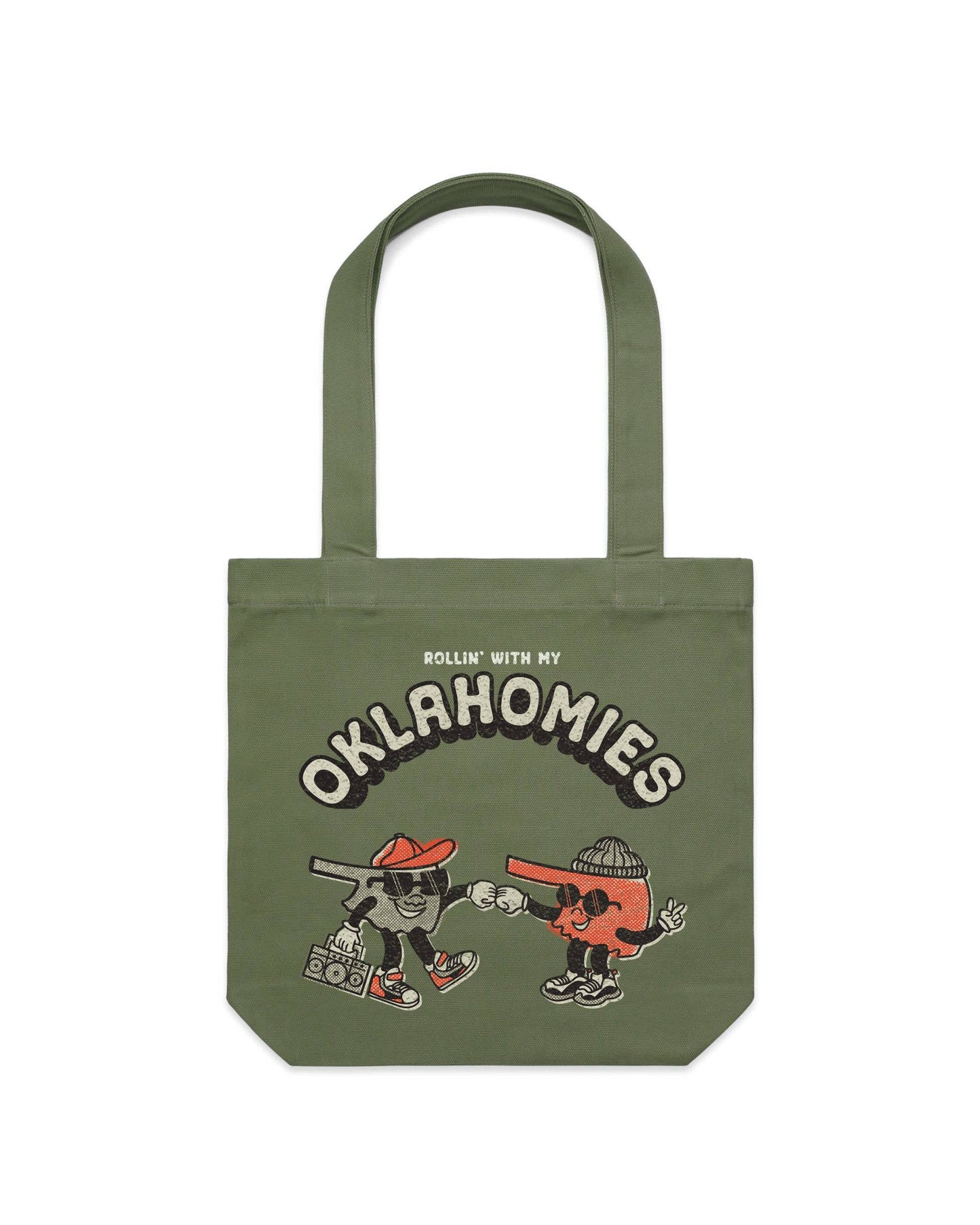 Oklahomies Tote Bag: Army Green