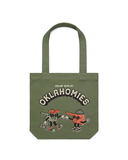 Oklahomies Tote Bag: Army Green