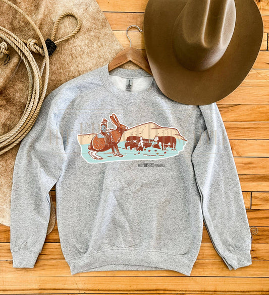 Easter Herefords Sweatshirt: Grey