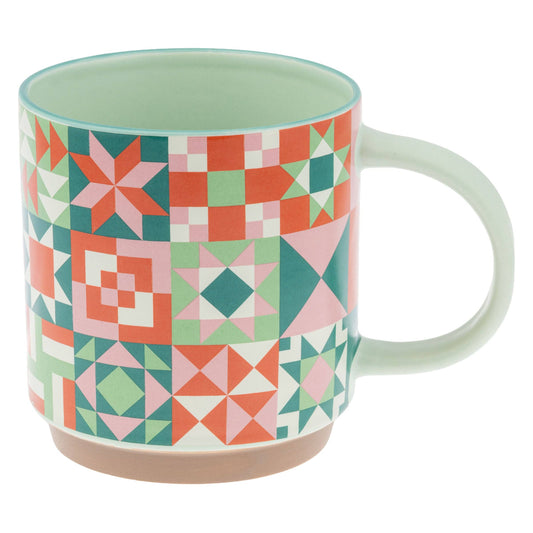 Quilt Block Ceramic Mug