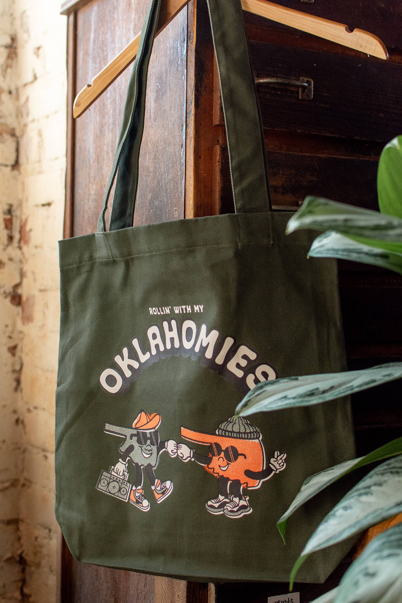 Oklahomies Tote Bag: Army Green