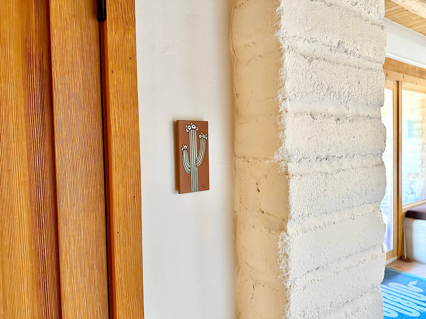 Terra Cotta Saguaro - Small Wall Art or Trivet