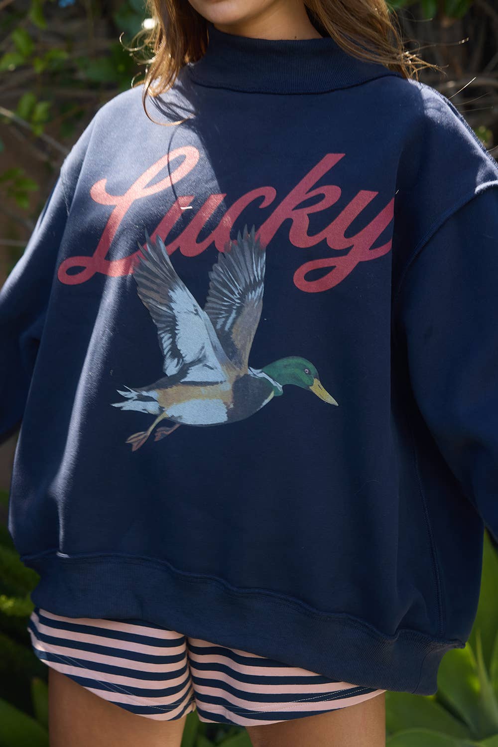 Lucky Duck Mock-Neck Sweatshirt HP