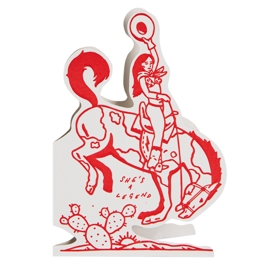 She's A Legend Cowgirl | Cut-Out - Greeting Card Mo