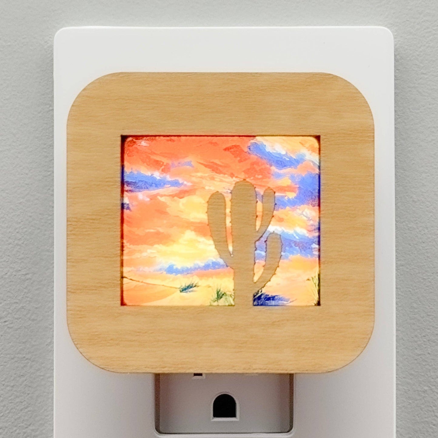 Cactus and Desert Landscape Night Light