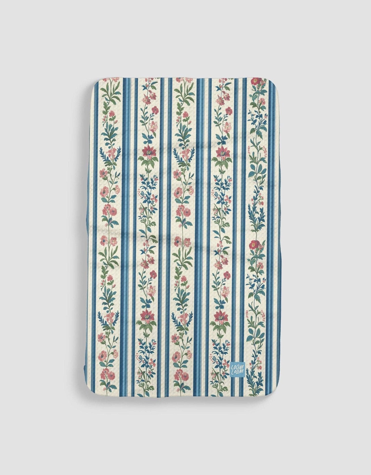 Floral Stripes Tea Towel