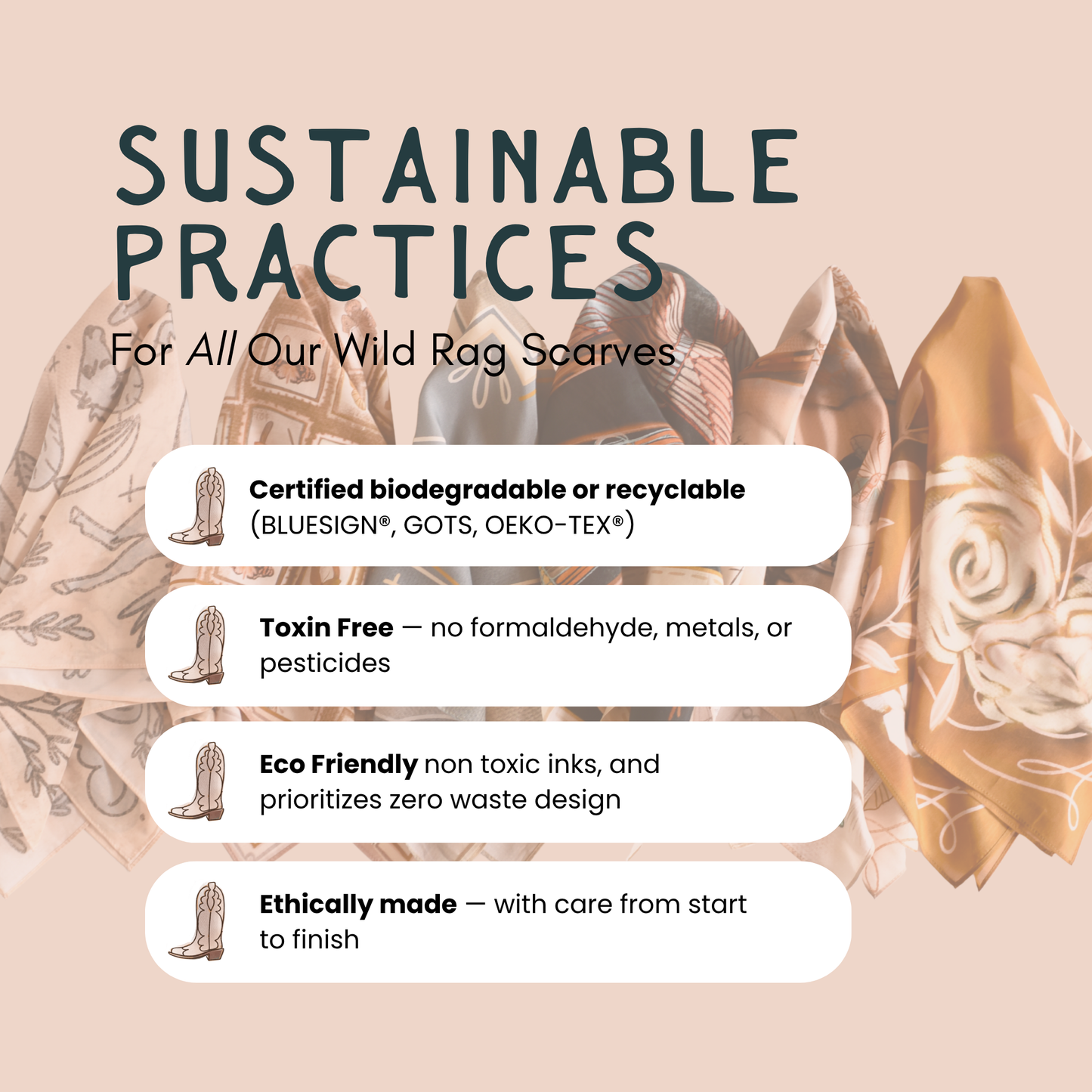 Postal Field Study Wild Rag Western Silk Scarf LU