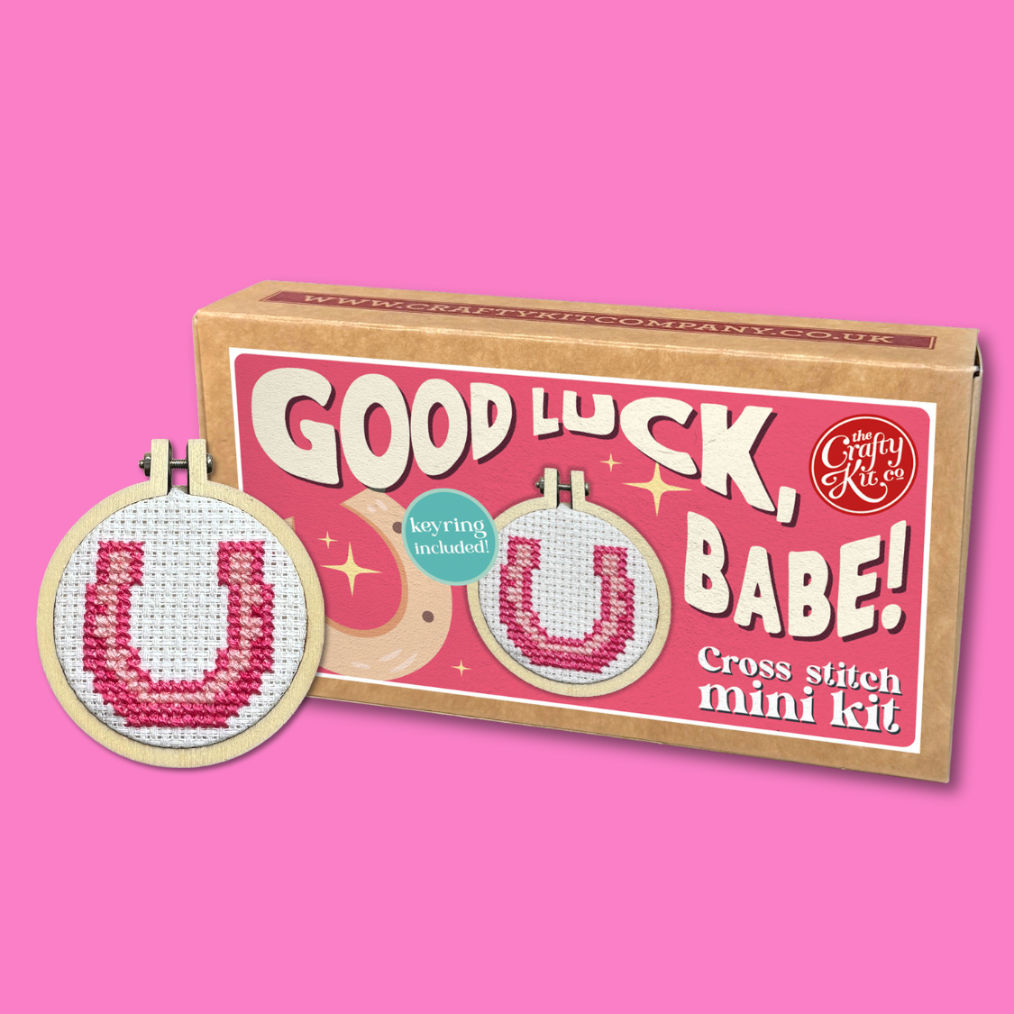 Good Luck Babe! Mini Matchbox Cross Stitch Kit