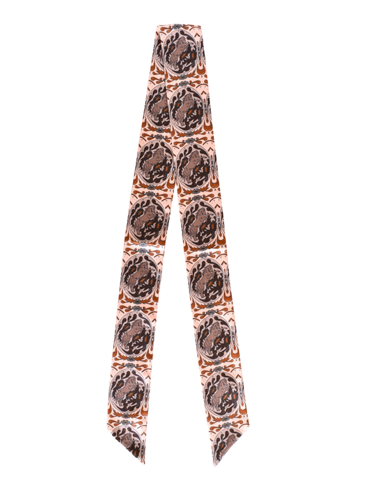 Bloomin' Bronc Western Cowgirl Silk Twilly LU