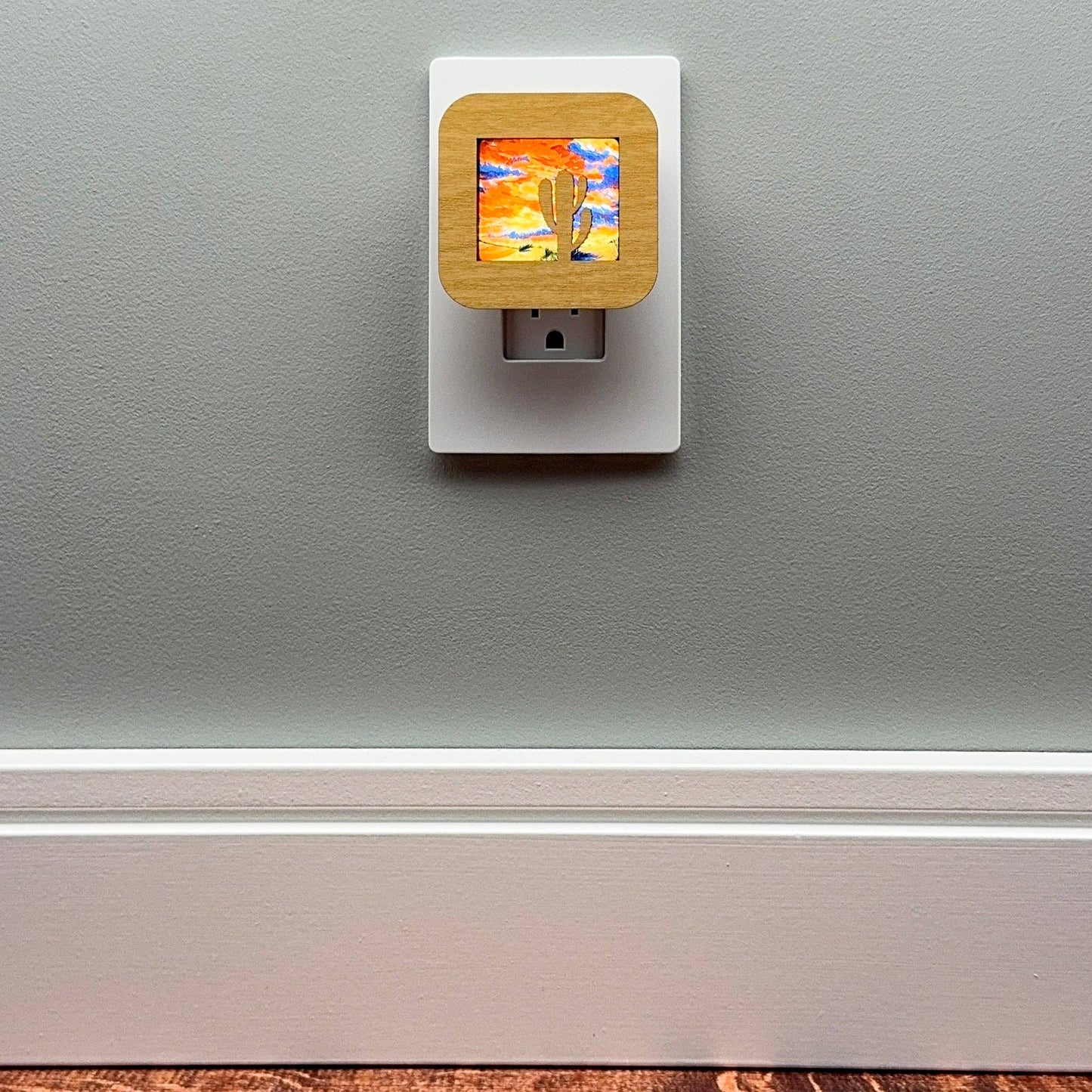 Cactus and Desert Landscape Night Light