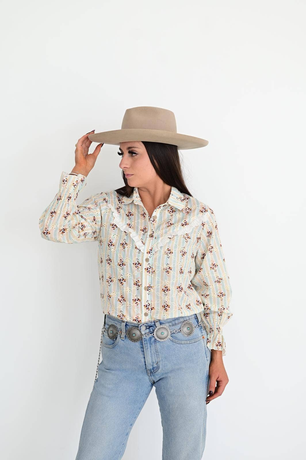 Floral RUFFLE TOP HP
