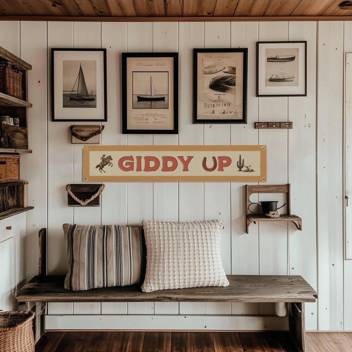 Giddy Up Felt Sign Banner