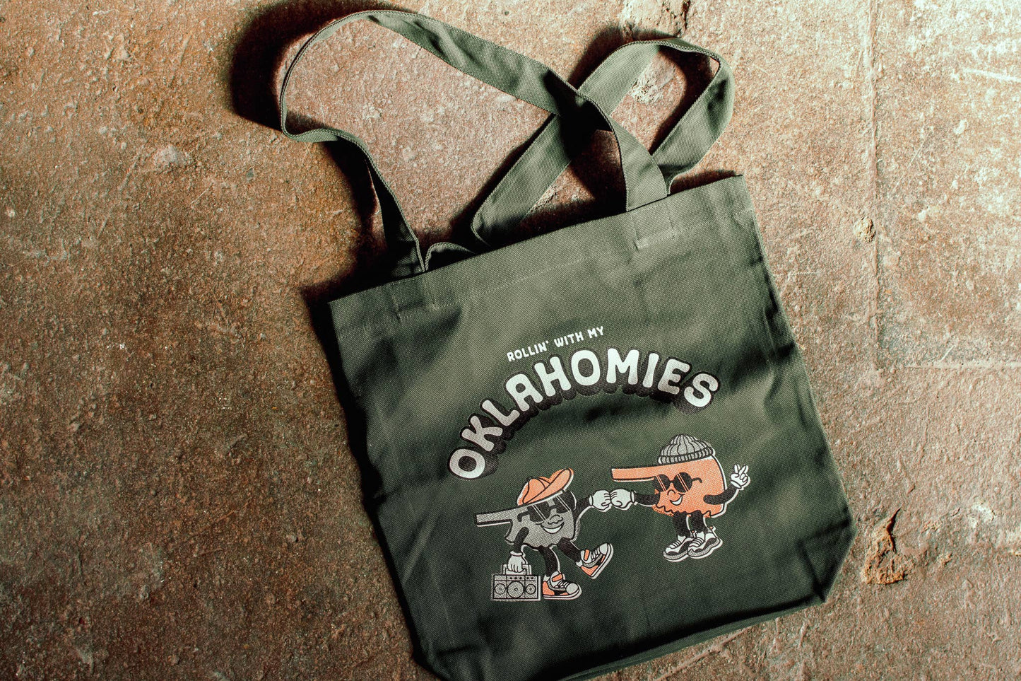 Oklahomies Tote Bag: Army Green