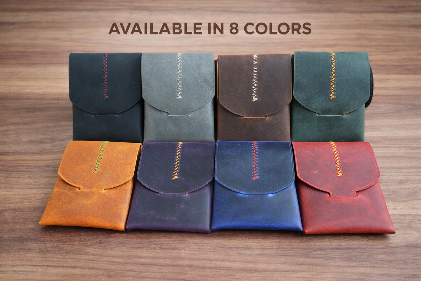 Leather Wallet Slim Handmade Card Holder for Men & Women: Dark Brown