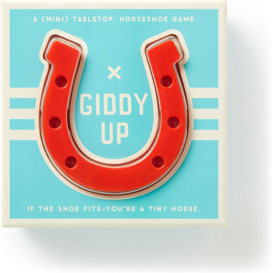 Brass Monkey Giddy Up Tabletop Horseshoes Game-LU