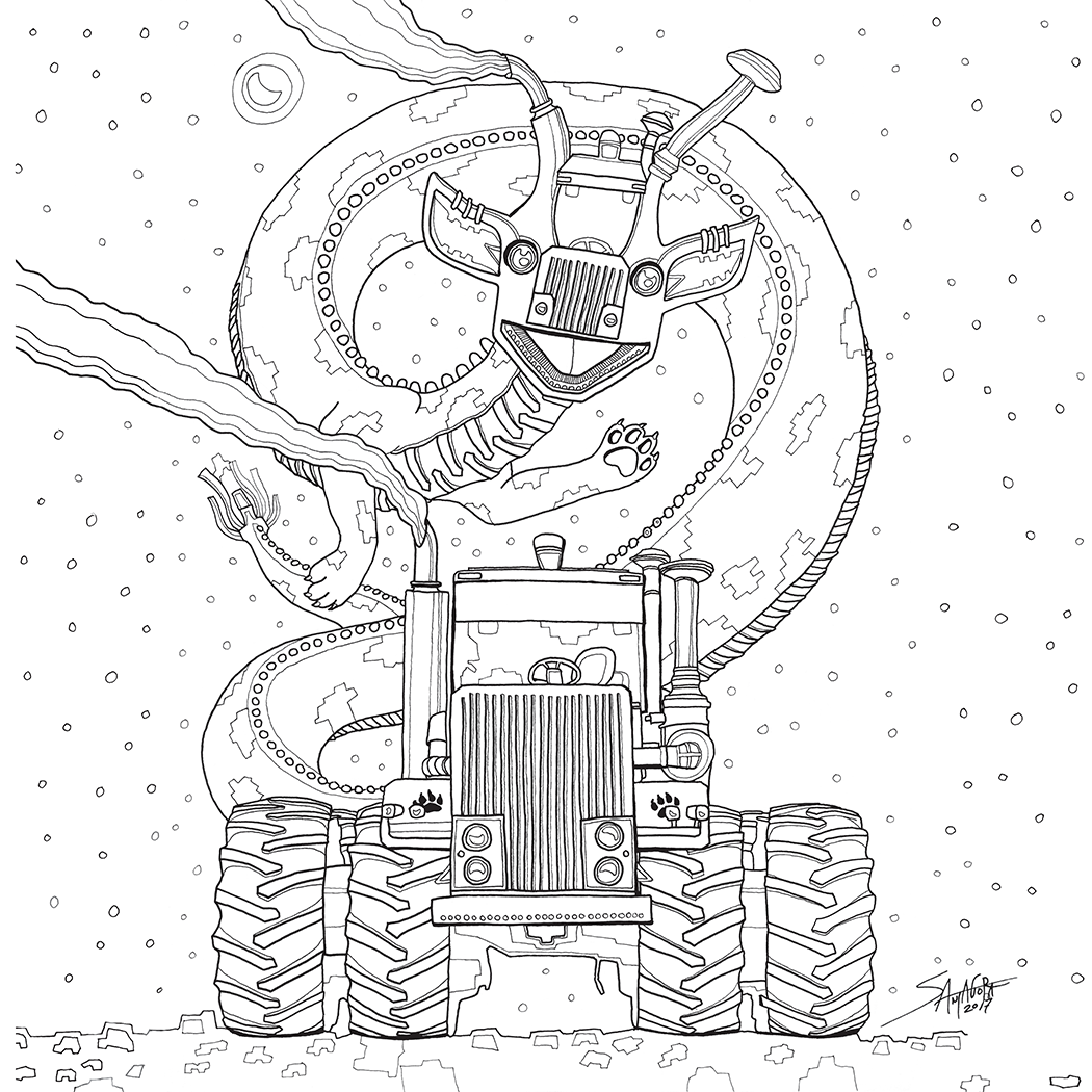 Art of the Tractor Coloring Book