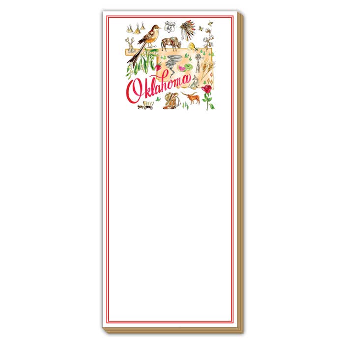 Oklahoma Handpainted Icons Luxe Skinny Pad-LU