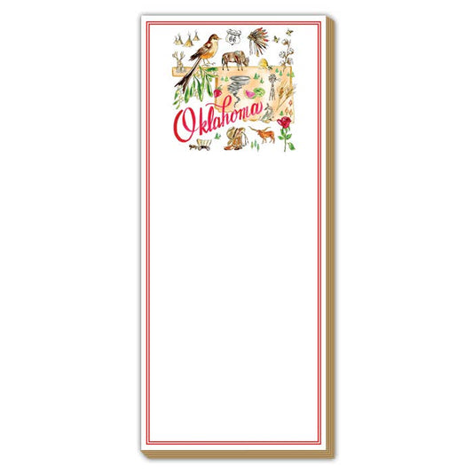 Oklahoma Handpainted Icons Luxe Skinny Pad-LU