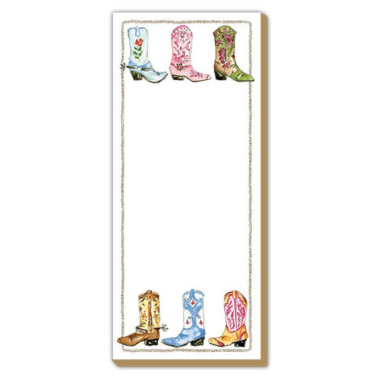 Handpainted Colorful Cowboy Boots Luxe Skinny Pad-LU