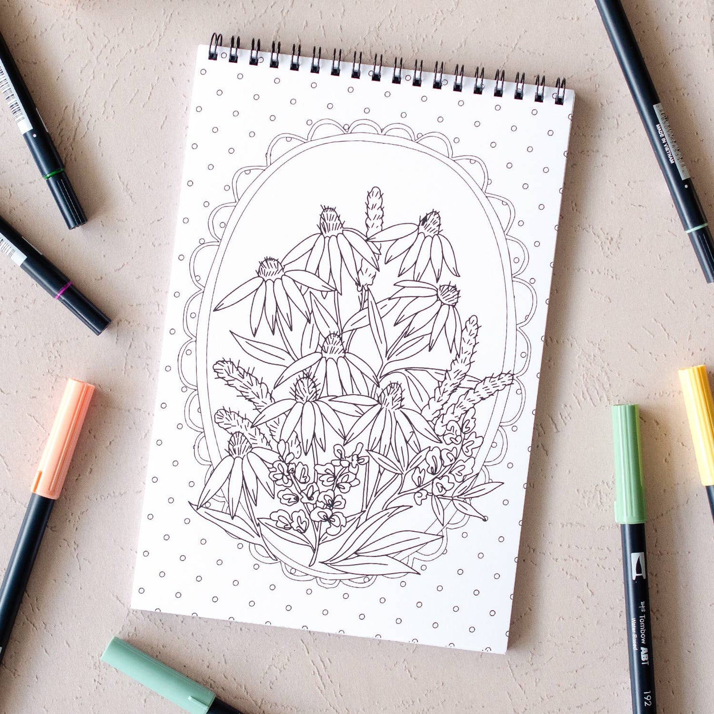 Wildflowers Premium Coloring Book