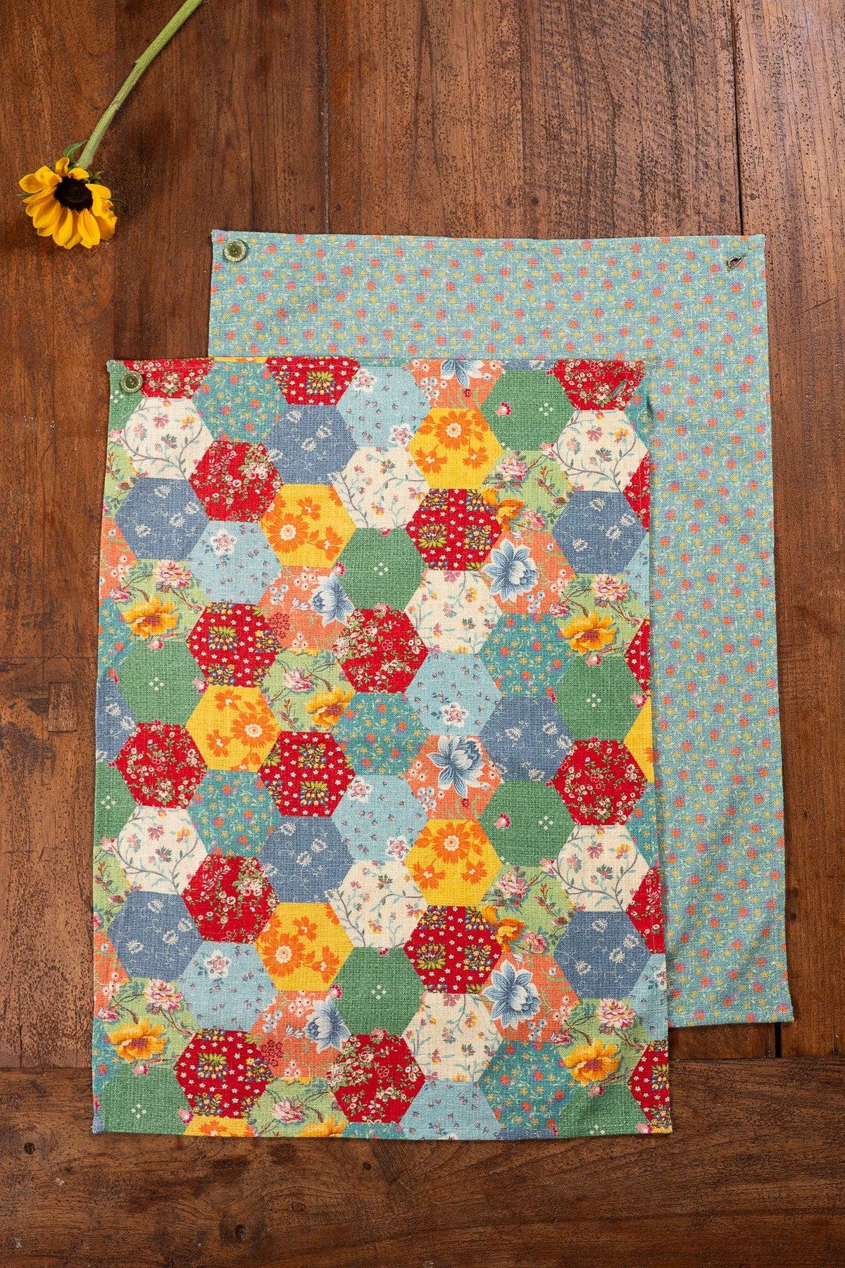 County Fair Button Tea Towels, Set of 2: OS