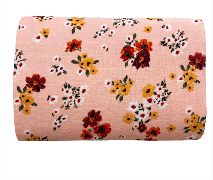 Poppies & Daisies Muslin Swaddle