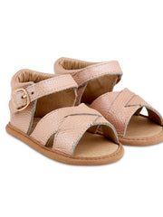 Blush Split-Soled Leather Baby Sandals