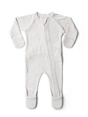 Organic Sleep + Play Romper in Storm Grey