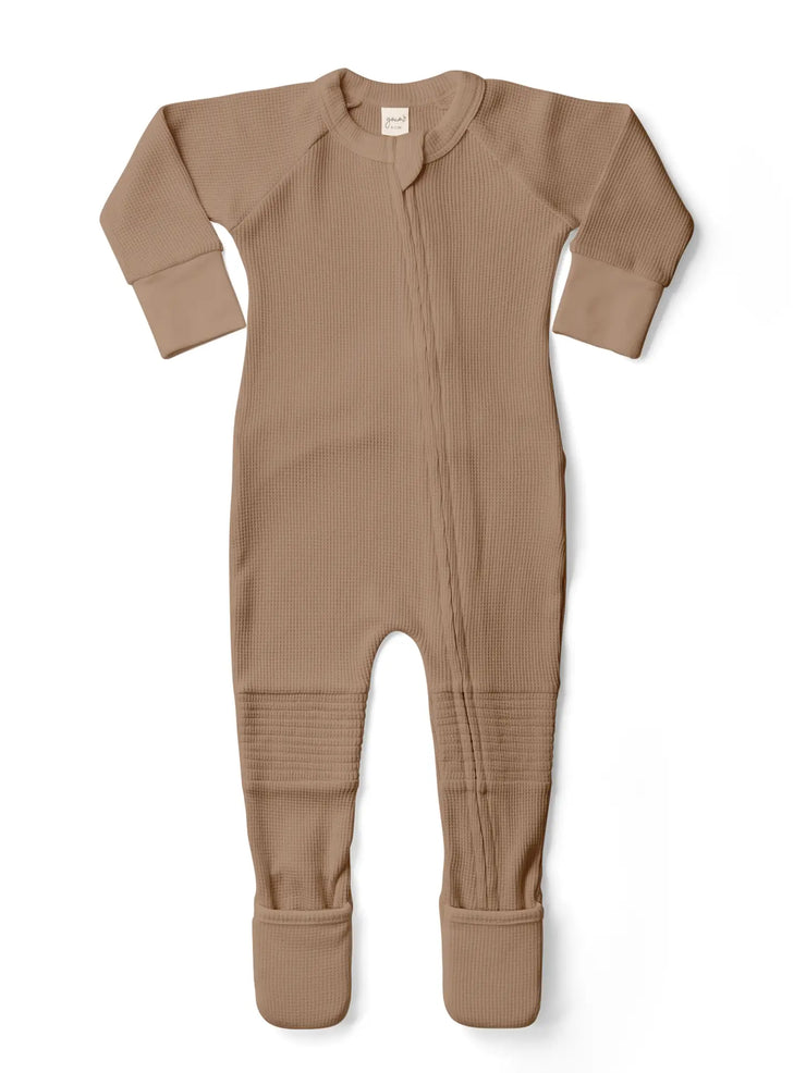 Thermal Organic Sleep + Play Romper in Natural