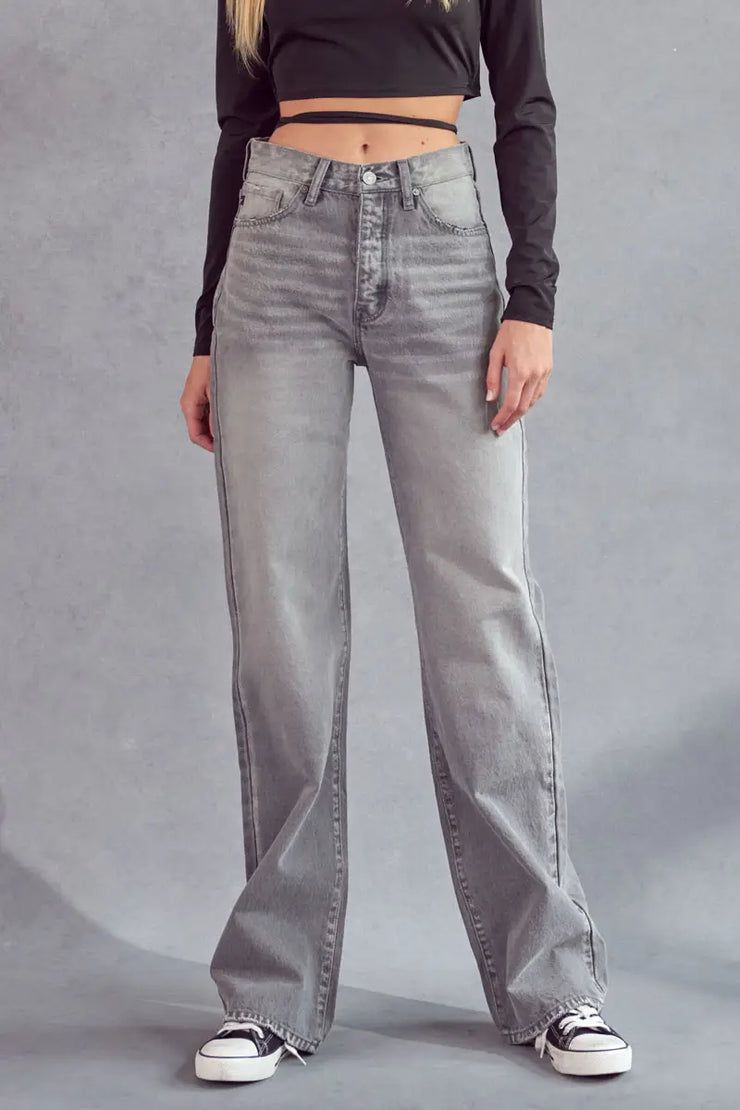 Grey Ultra High Rise 90s Jean