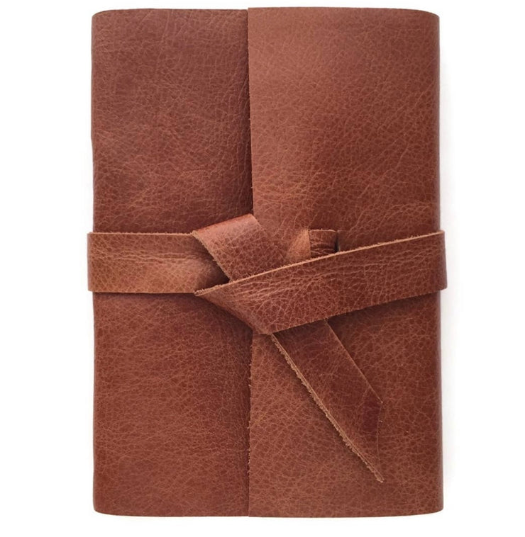 Lined Leather Journal- Navy