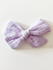 Muslin Bow with Clip | Baby & Toddler Hair Bow
