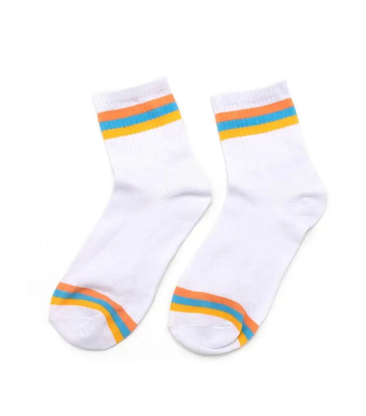Retro Stripe Ankle Socks
