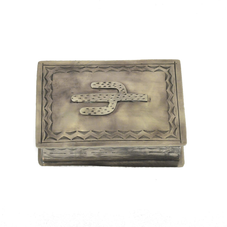 Stamped Silver Cactus Box