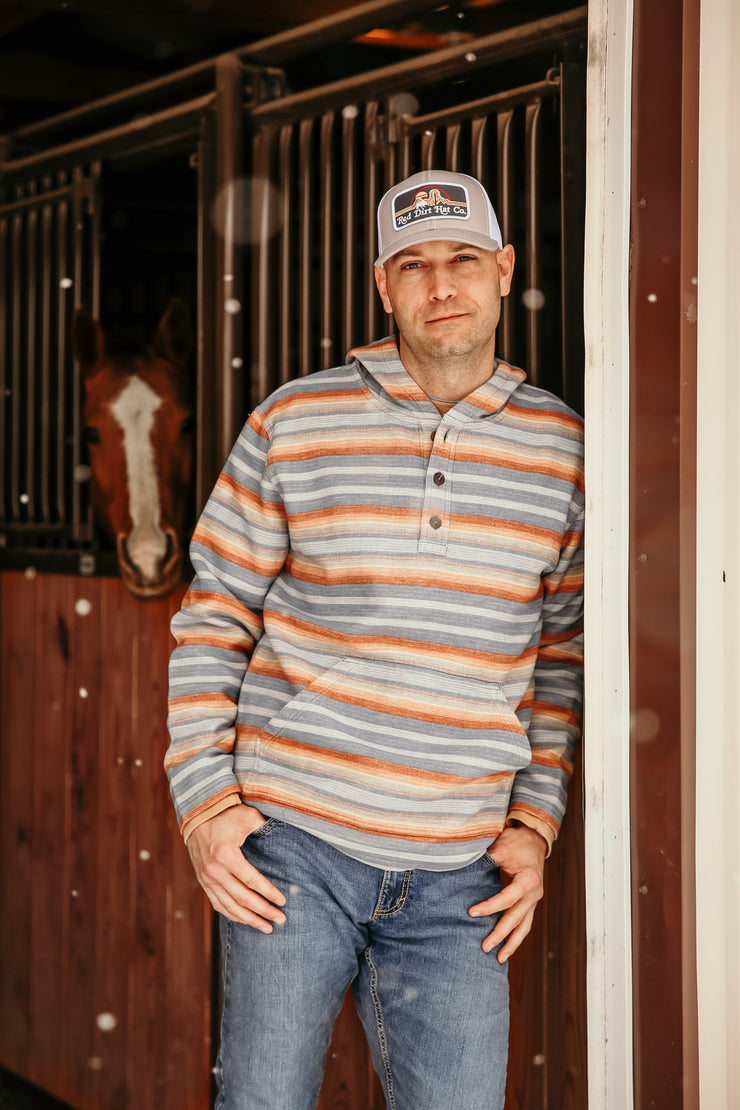Double Stripe Flannel Pullover